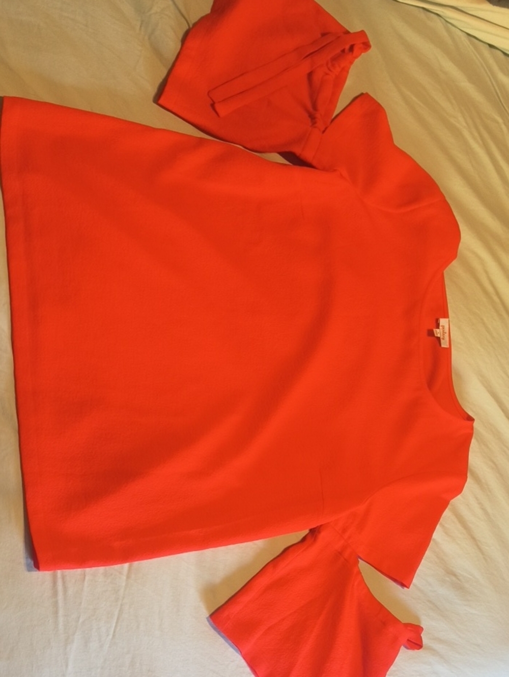 Pixley Bright Orange Bell Sleeve Blouse